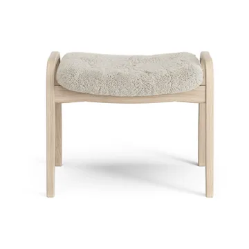 Lamino footstool - Sheepskin Moonlight-white-pigmented oak - Swedese