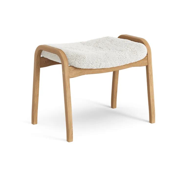 Lamino footstool - Sheepskin Off white-oiled oak - Swedese