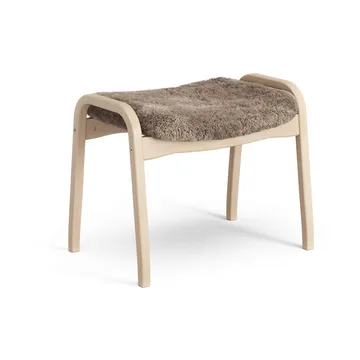 Lamino footstool - Sheepskin Sahara-lacquered beech - Swedese