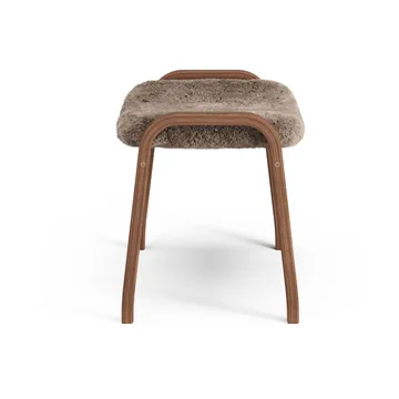 Lamino footstool - Sheepskin Sahara-lacquered walnut - Swedese