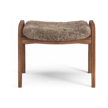 Lamino footstool - Sheepskin Sahara-lacquered walnut - Swedese