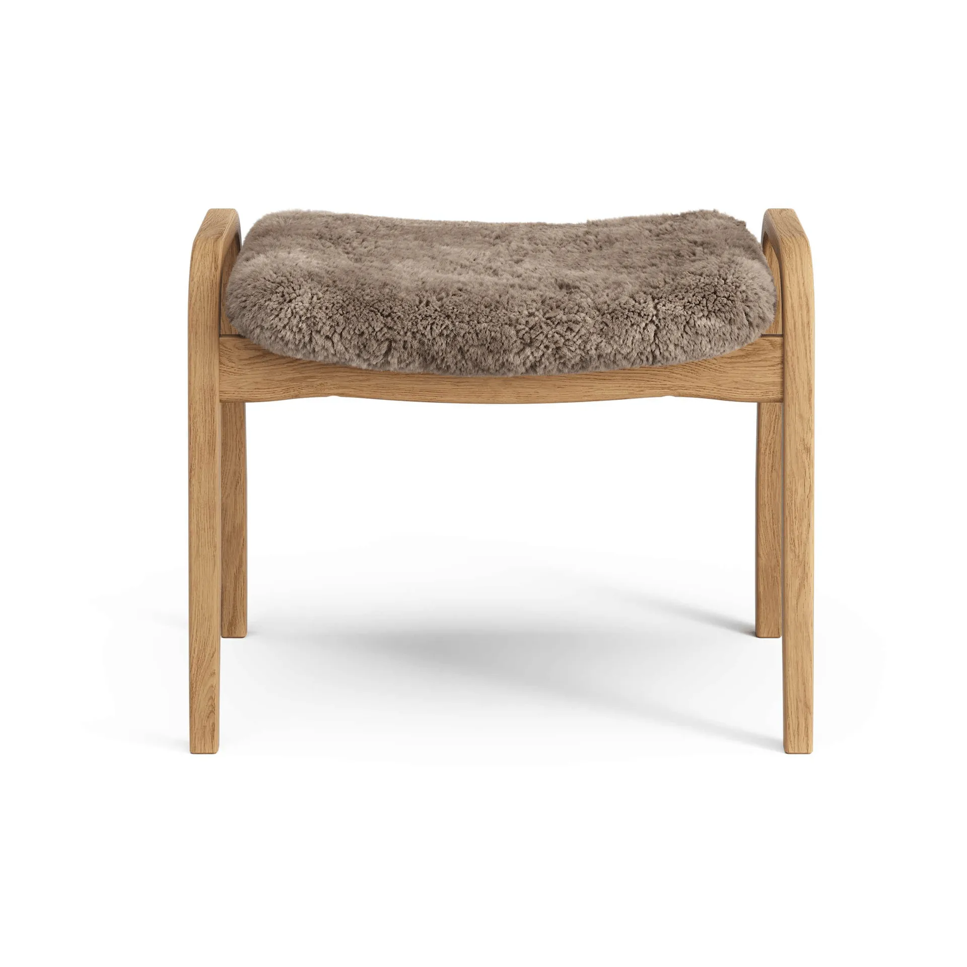 Lamino footstool, Sheepskin Sahara-oiled oak Swedese