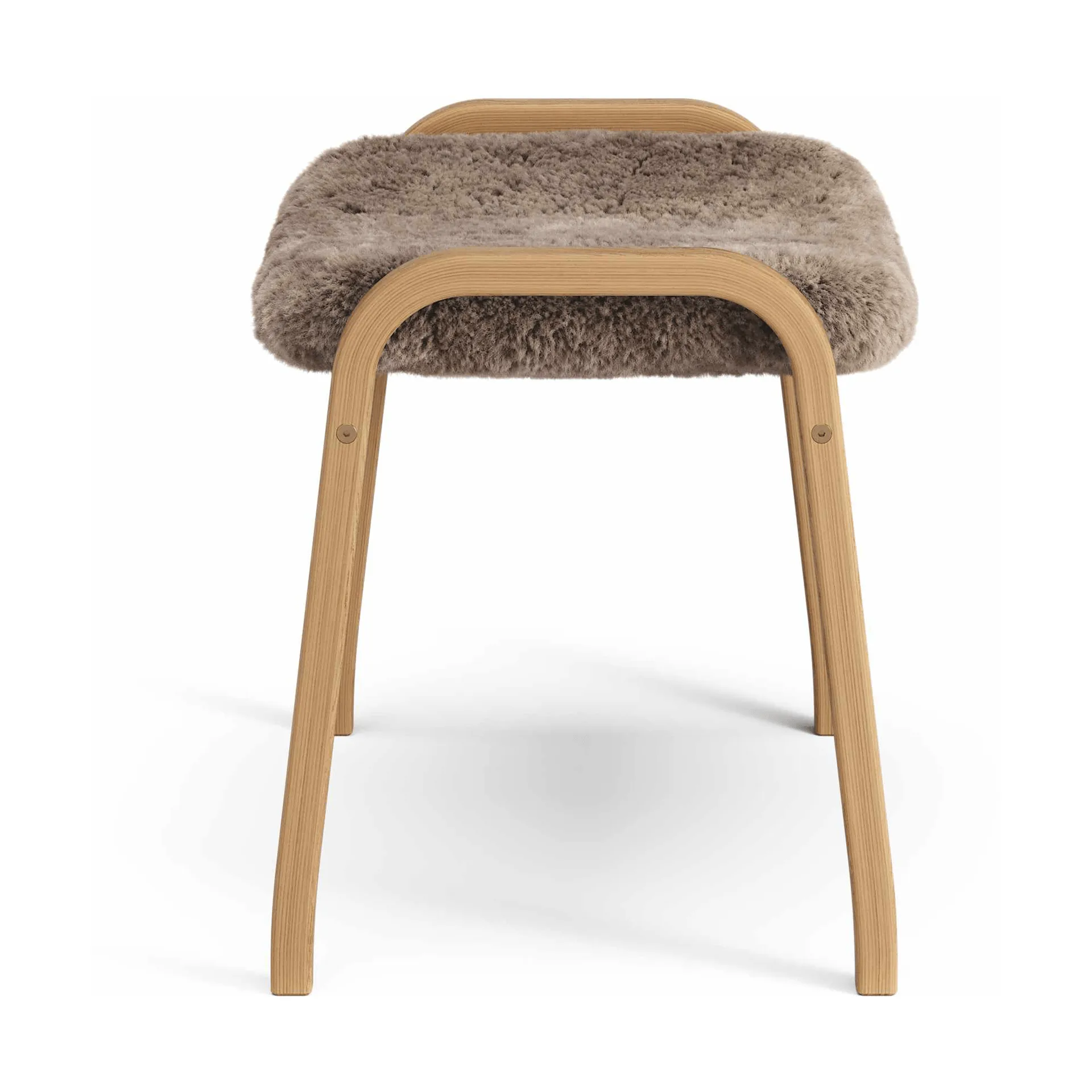 Lamino footstool, Sheepskin Sahara-oiled oak Swedese
