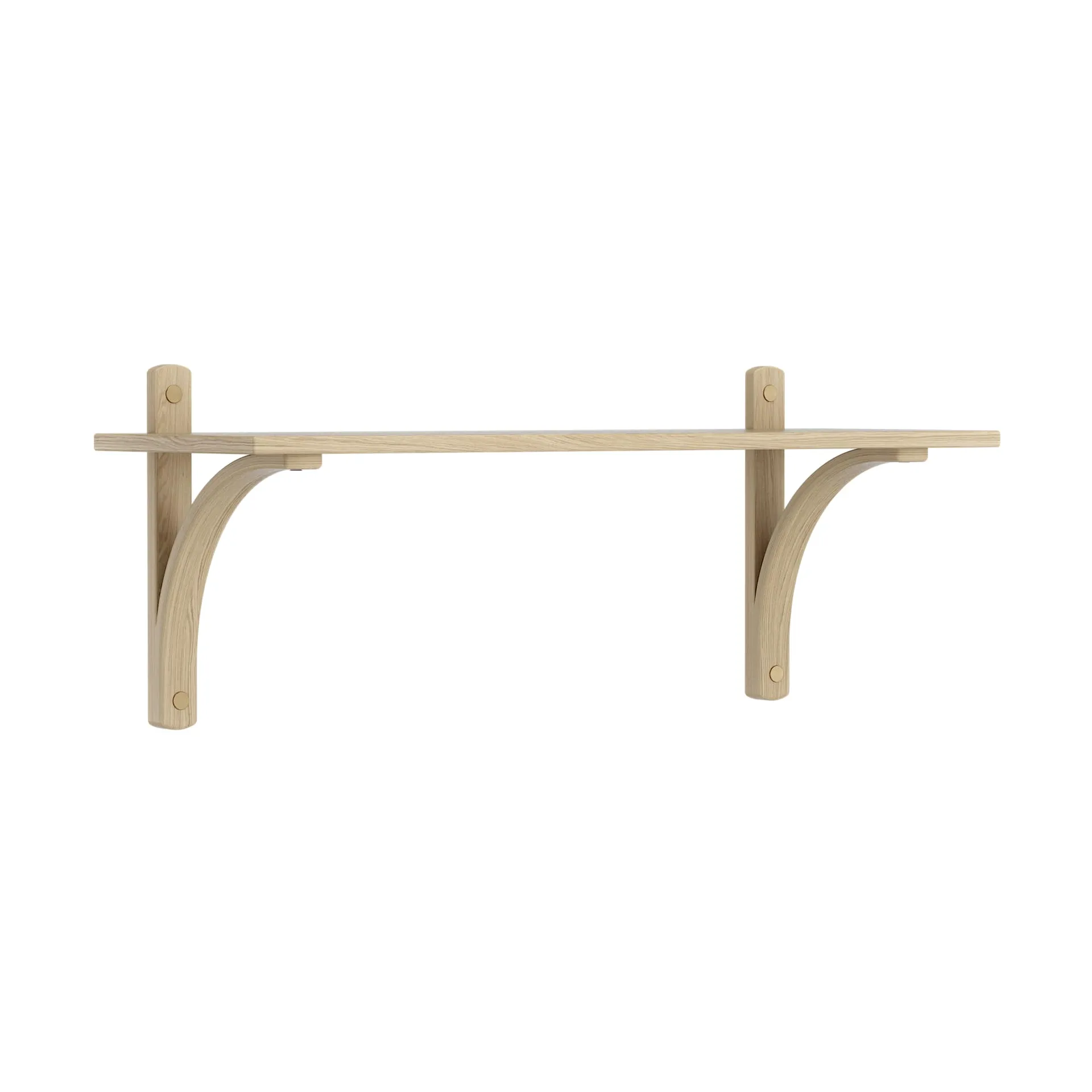 Levi shelf 1 shelf level, Clear lacquered oak-aluminium, 90 cm Swedese