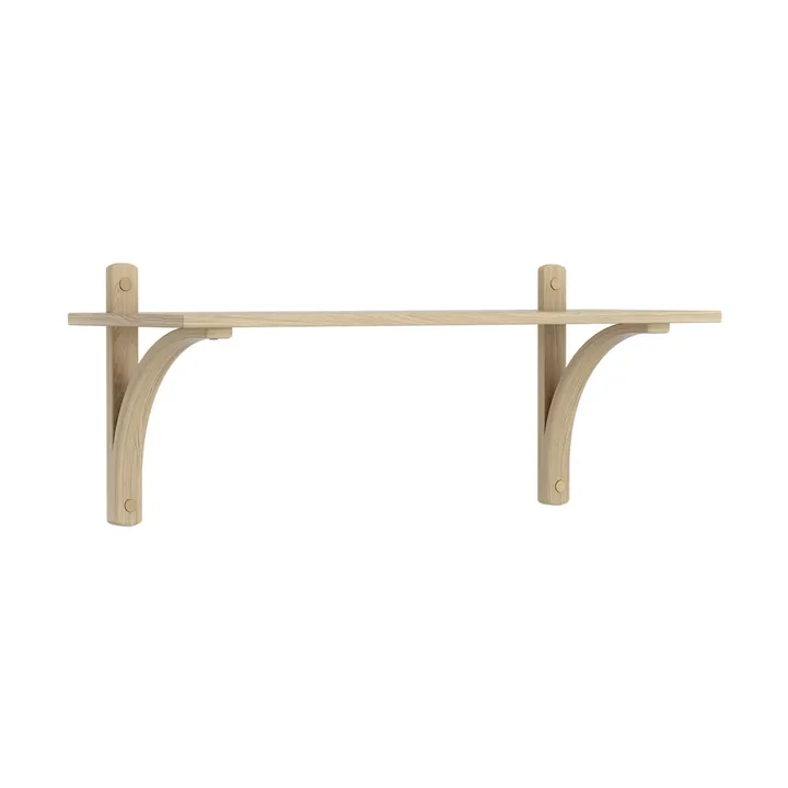 Levi shelf 1 shelf level - Clear lacquered oak-aluminium, 90 cm - Swedese