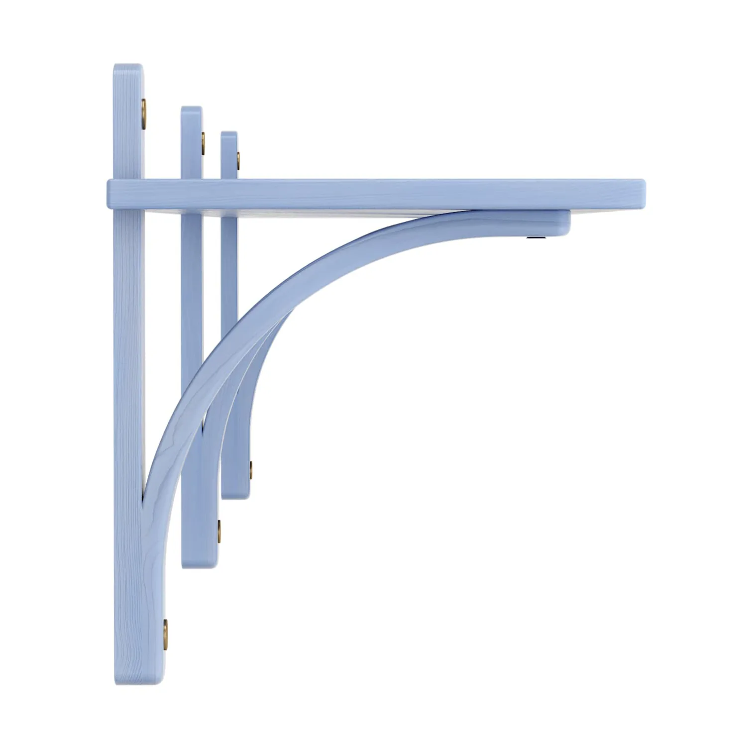 Levi shelf 1 shelf level, ILKE Blue-brass, 180 cm Swedese