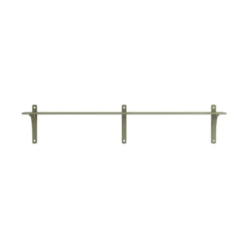 Levi shelf 1 shelf level - Moss green-aluminium, 180 cm - Swedese