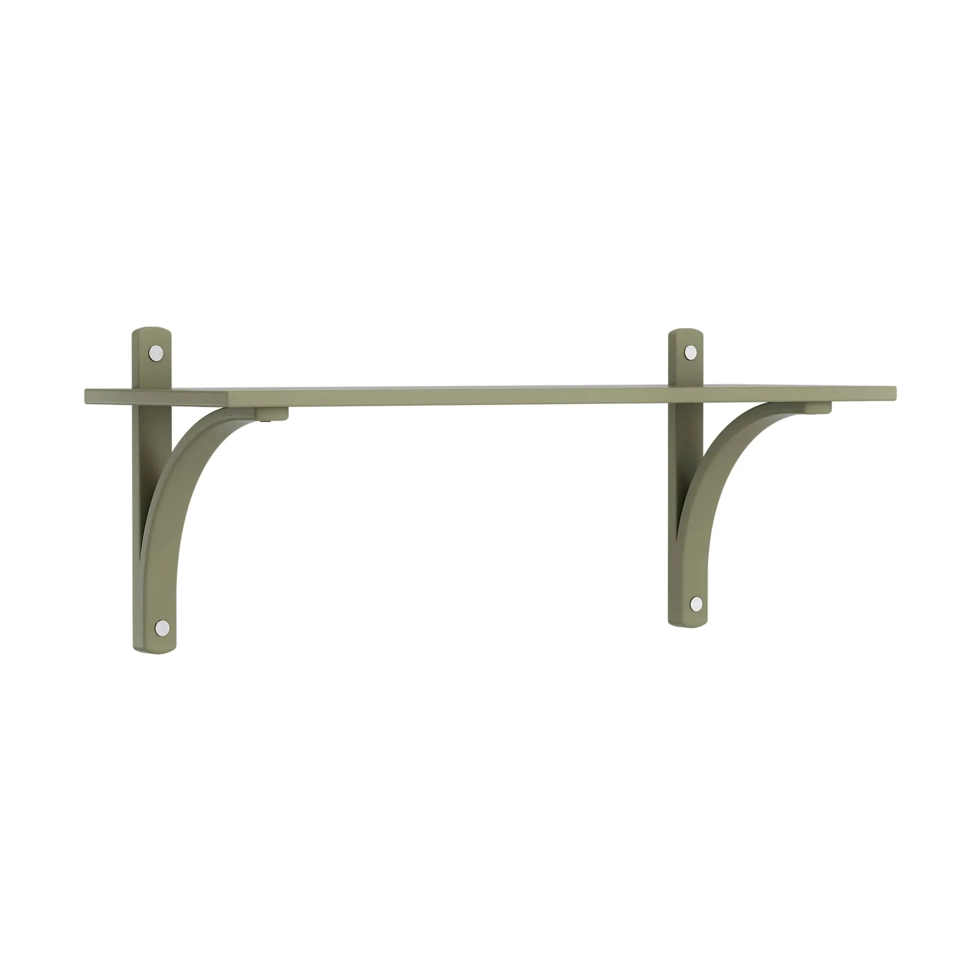 Levi shelf 1 shelf level, Moss green-aluminium, 90 cm Swedese