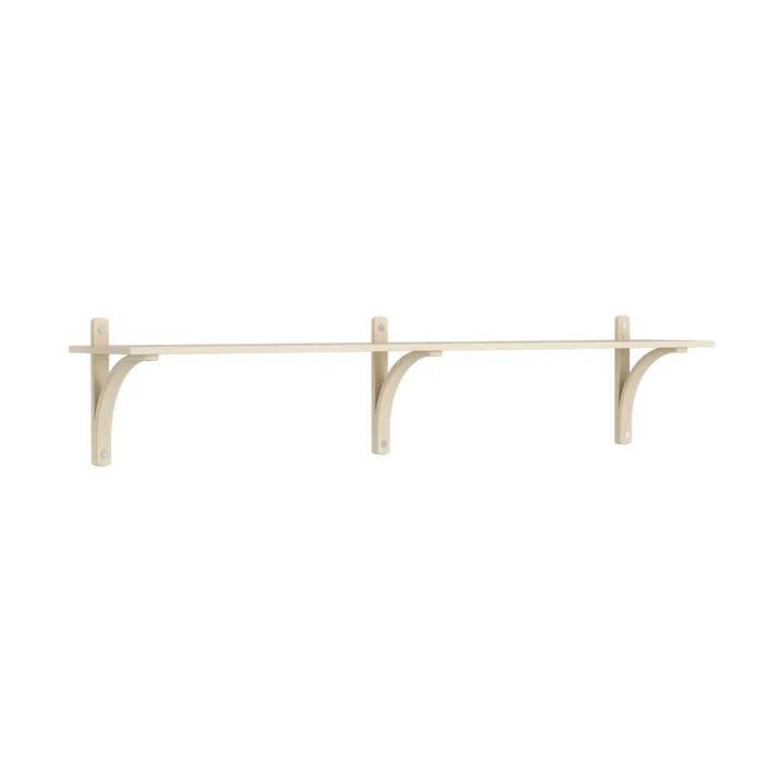 Levi shelf 1 shelf level - Natural lacquered ash-aluminium, 180 cm - Swedese