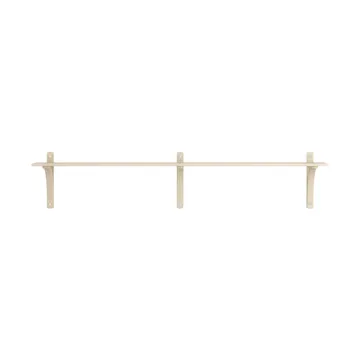 Levi shelf 1 shelf level - Natural lacquered ash-aluminium, 180 cm - Swedese
