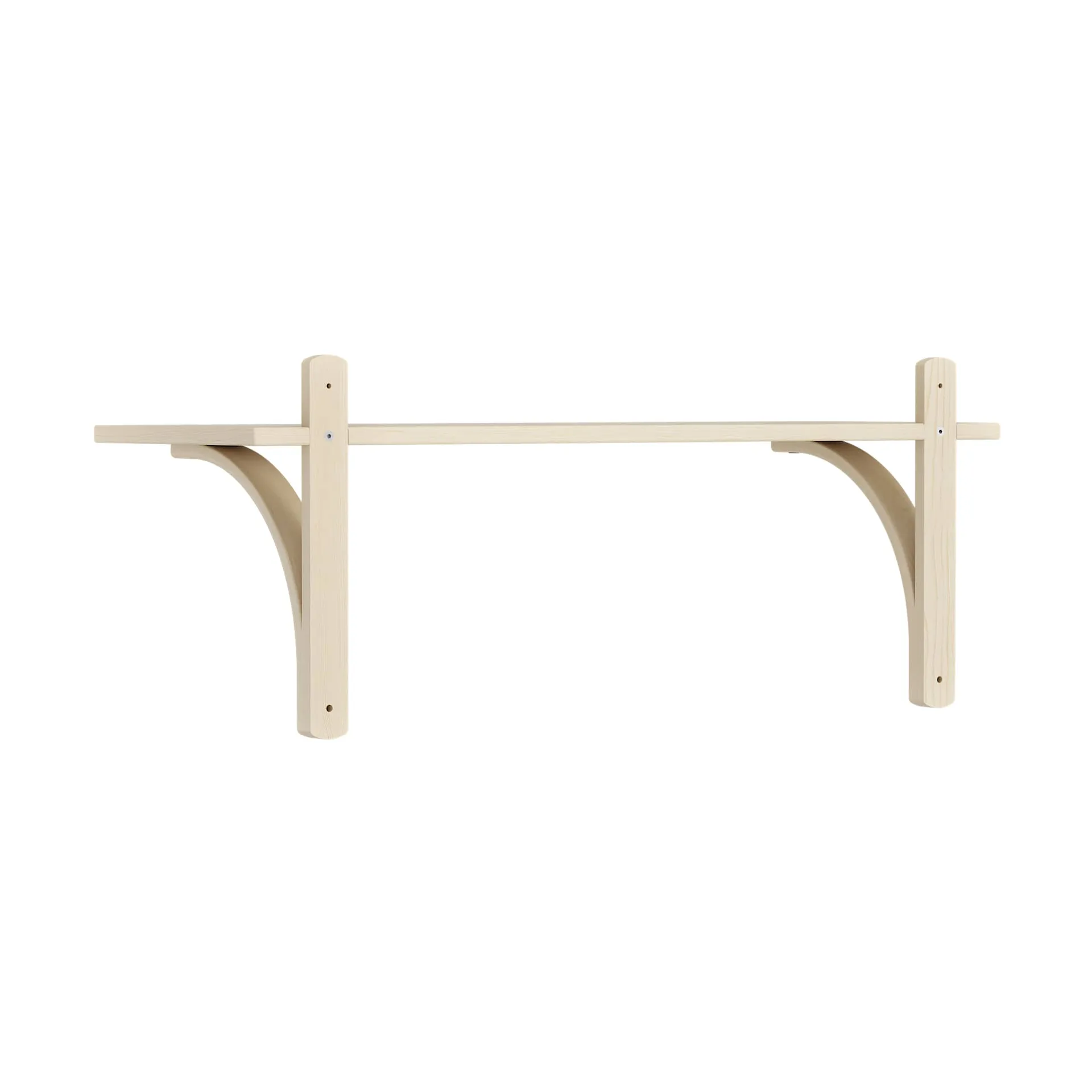 Levi shelf 1 shelf level, Natural lacquered ash-aluminium, 90 cm Swedese