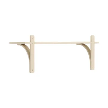 Levi shelf 1 shelf level - Natural lacquered ash-brass, 90 cm - Swedese