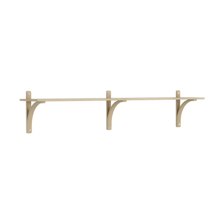 Levi shelf 1 shelf level - Natural lacquered oak-aluminium, 180 cm - Swedese