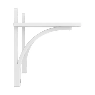 Levi shelf 1 shelf level - White lacquered ash-aluminium, 90 cm - Swedese