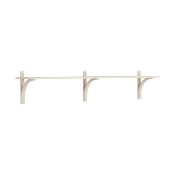 Levi shelf 1 shelf level - White pigmented ash-aluminium, 180 cm - Swedese