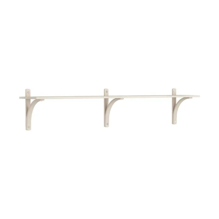 Levi shelf 1 shelf level - White pigmented ash-aluminium, 180 cm - Swedese