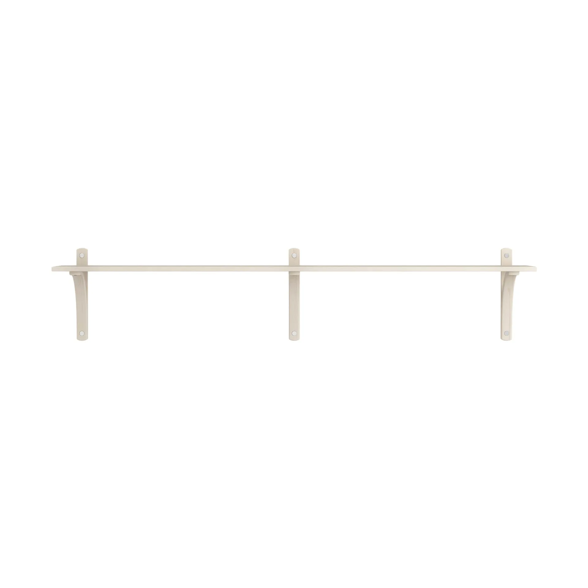 Levi shelf 1 shelf level, White pigmented ash-aluminium, 180 cm Swedese