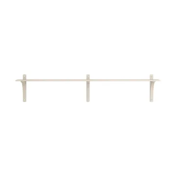Levi shelf 1 shelf level - White pigmented ash-aluminium, 180 cm - Swedese
