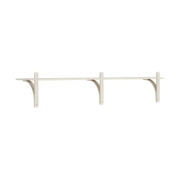 Levi shelf 1 shelf level - White pigmented ash-aluminium, 180 cm - Swedese