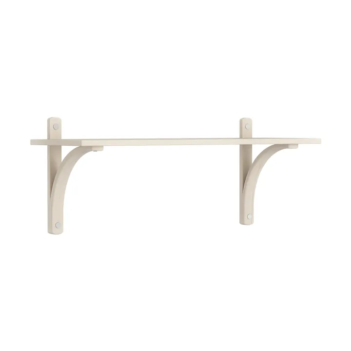 Levi shelf 1 shelf level - White-pigmented ash-aluminium, 90 cm - Swedese