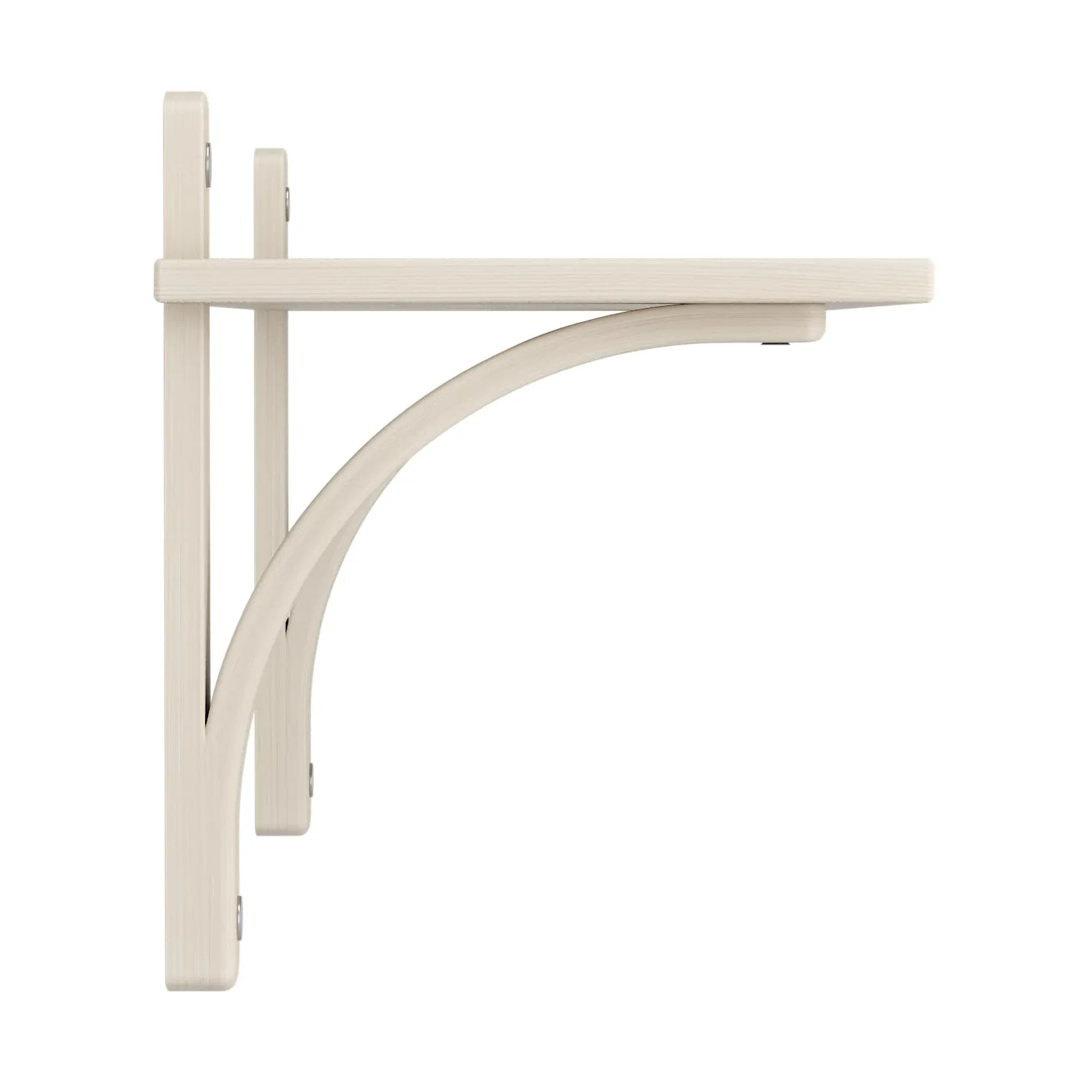 Levi shelf 1 shelf level, White-pigmented ash-aluminium, 90 cm Swedese