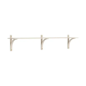 Levi shelf 1 shelf level - White pigmented ash-brass, 180 cm - Swedese