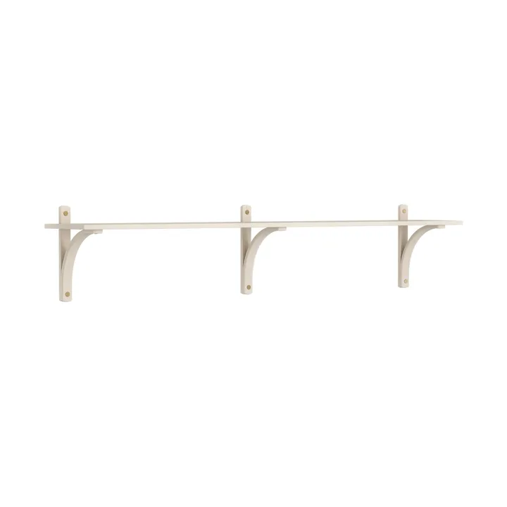 Levi shelf 1 shelf level - White pigmented ash-brass, 180 cm - Swedese