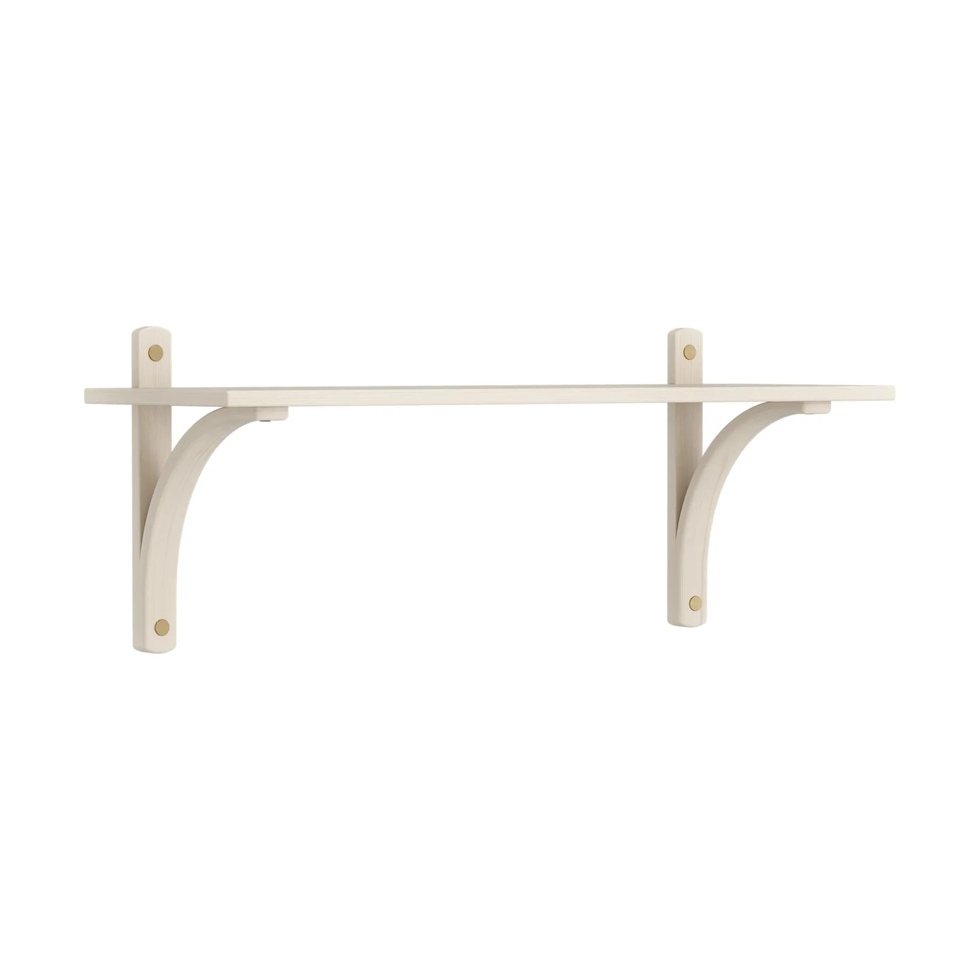 Levi shelf 1 shelf level, White pigmented ash-brass, 90 cm Swedese