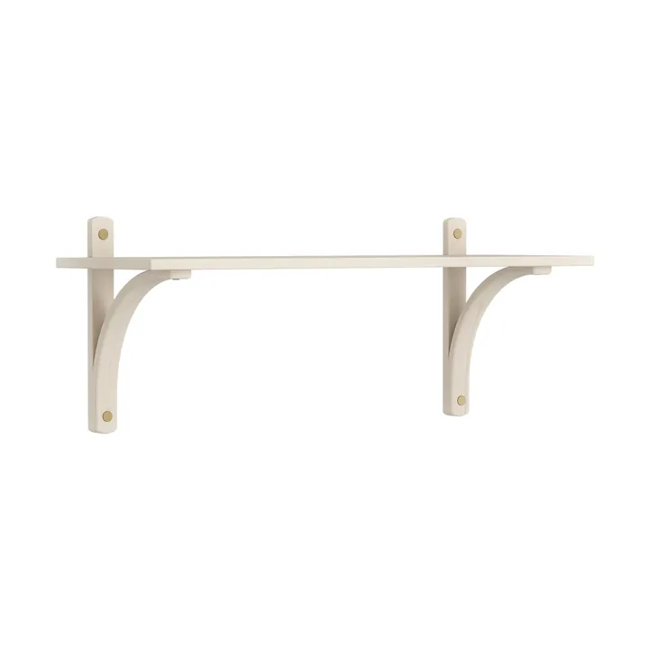 Levi shelf 1 shelf level - White pigmented ash-brass, 90 cm - Swedese