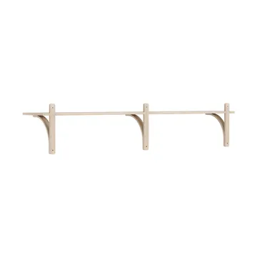 Levi shelf 1 shelf level - White pigmented oak-aluminium, 180 cm - Swedese