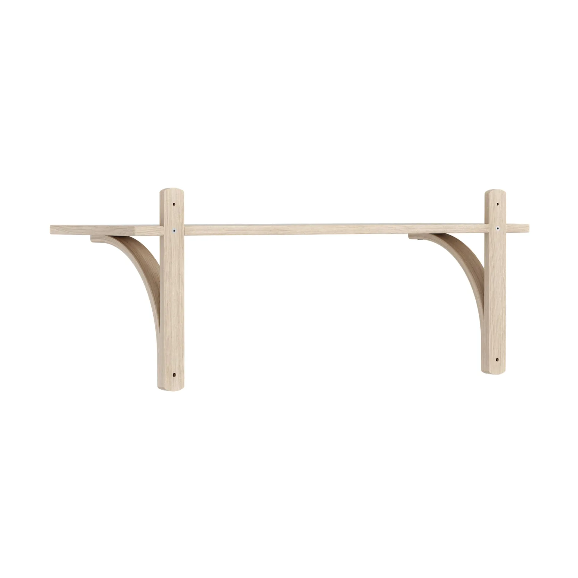 Levi shelf 1 shelf level, White-pigmented oak-aluminum, 90 cm Swedese