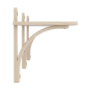 Levi shelf 1 shelf level - White-pigmented oak-brass, 180 cm - Swedese