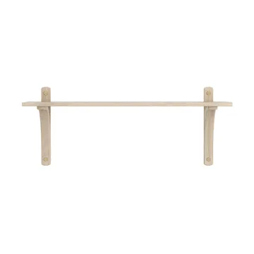Levi shelf 1 shelf level - White-pigmented oak-brass, 90 cm - Swedese