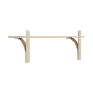 Levi shelf 1 shelf level - White-pigmented oak-brass, 90 cm - Swedese
