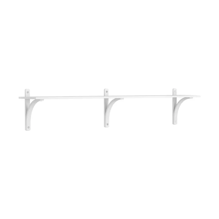 Levi shelf 1 shelf level - White-stained ash-aluminium, 180 cm - Swedese