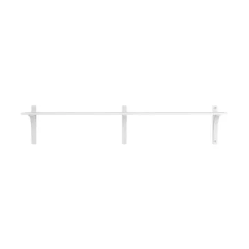 Levi shelf 1 shelf level - White-stained ash-aluminium, 180 cm - Swedese