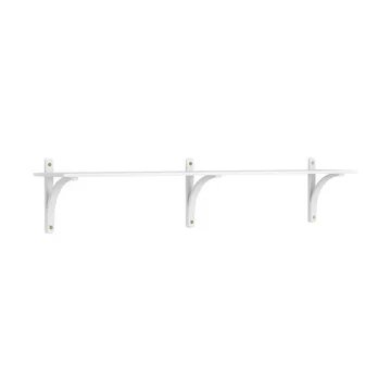 Levi shelf 1 shelf level - White stained ash-brass, 180 cm - Swedese