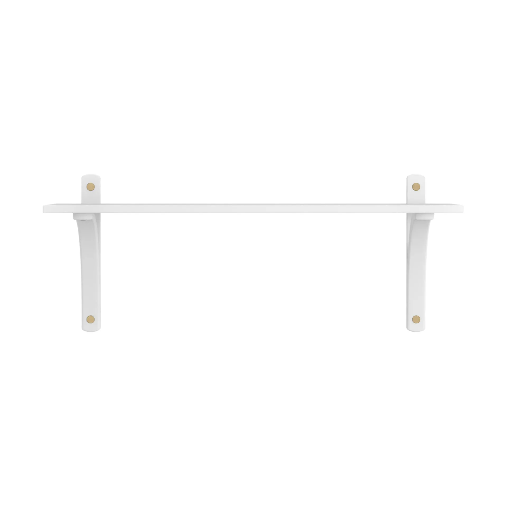 Levi shelf 1 shelf level, White-stained ash-brass, 90 cm Swedese