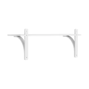 Levi shelf 1 shelf level - White-stained ash-brass, 90 cm - Swedese