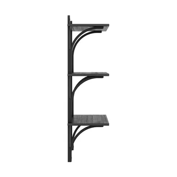 Levi shelf 3 shelves - Black-stained ash-brass, 90 cm - Swedese