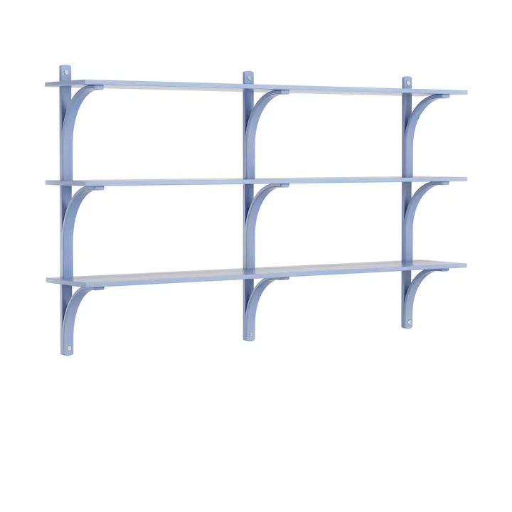 Levi shelf 3 shelves - ILKE Blue-aluminium, 180 cm - Swedese