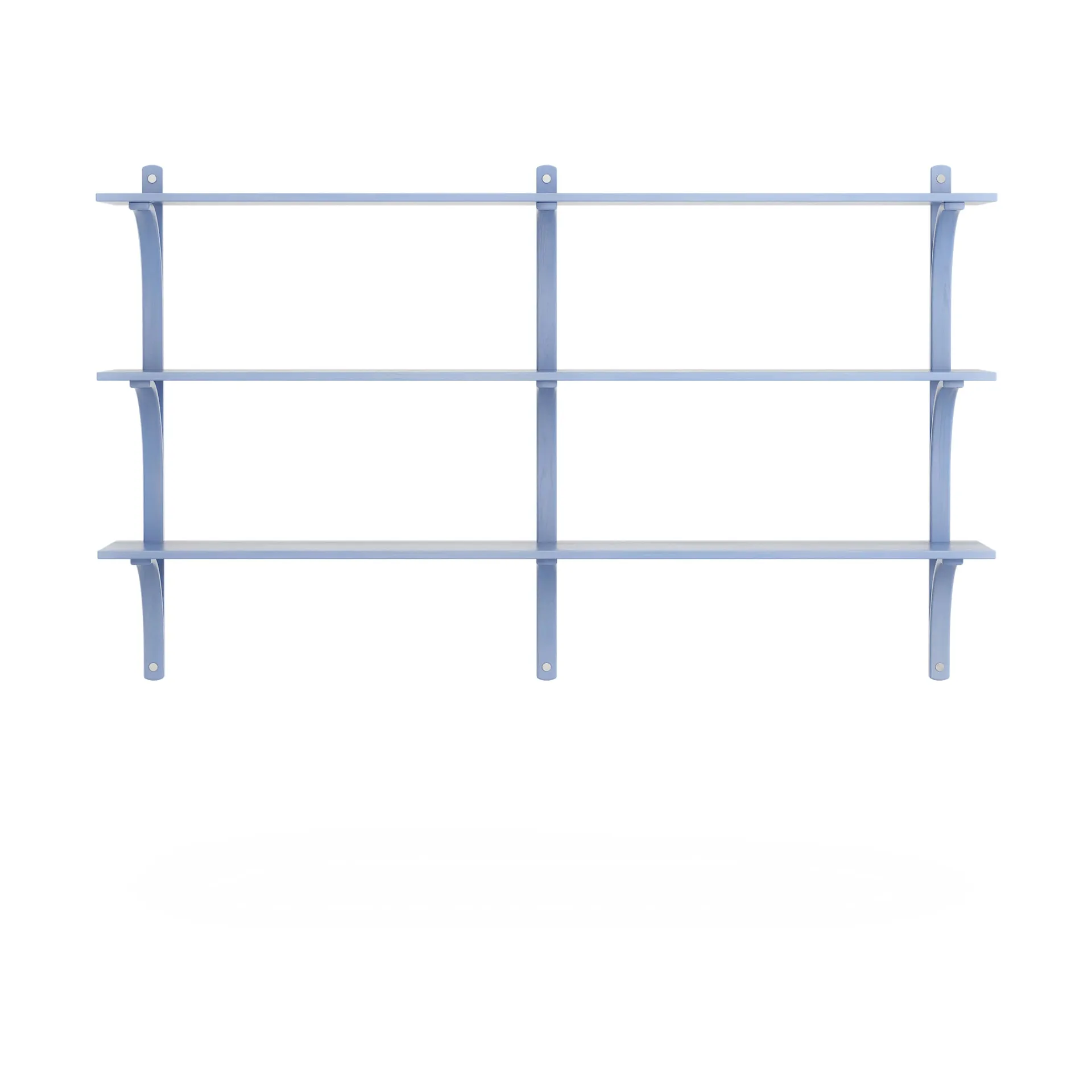 Levi shelf 3 shelves, ILKE Blue-aluminium, 180 cm Swedese