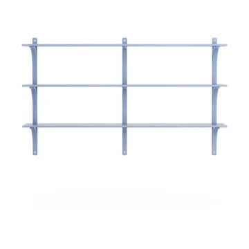 Levi shelf 3 shelves - ILKE Blue-aluminium, 180 cm - Swedese