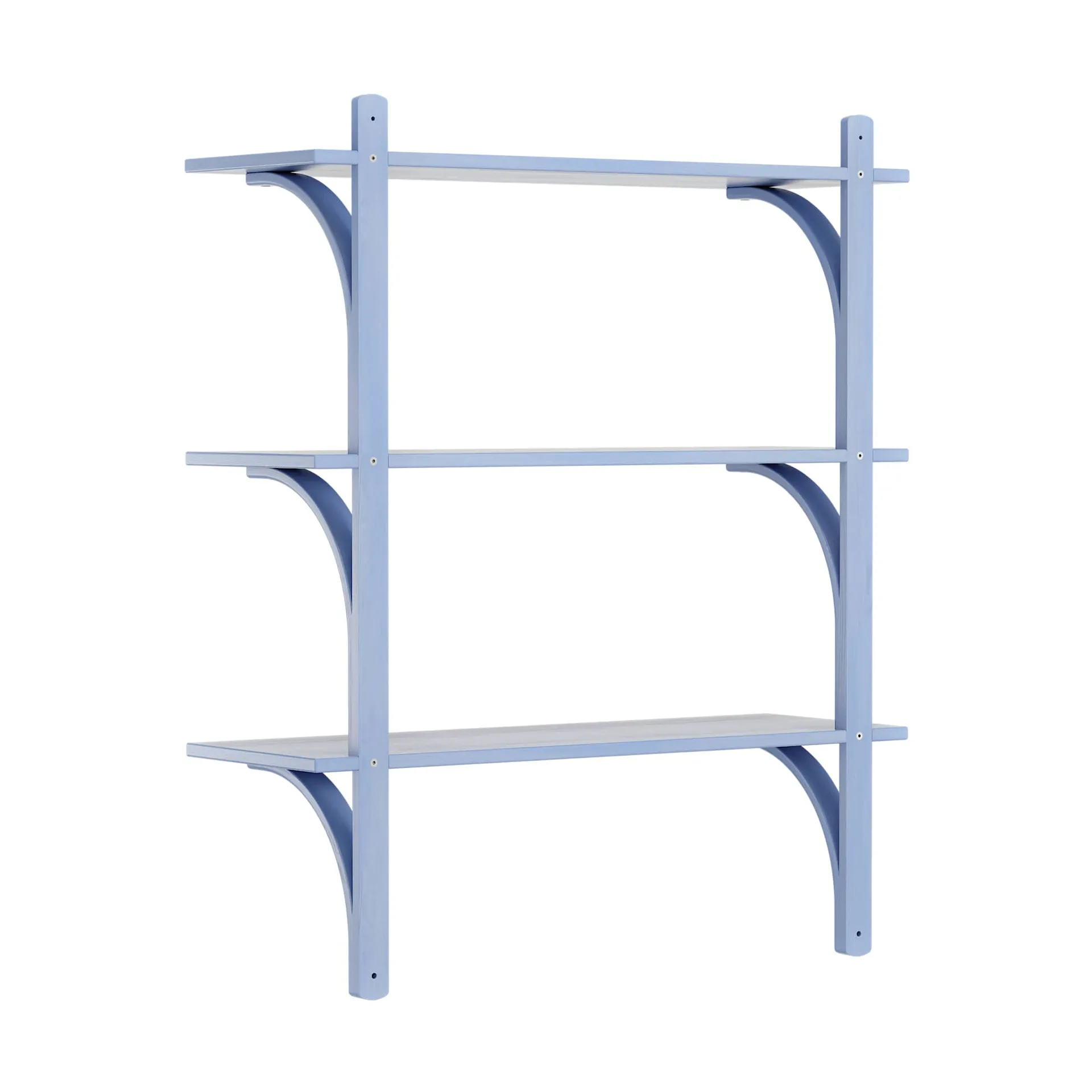 Levi shelf 3 shelves, ILKE Blue-aluminium, 90 cm Swedese