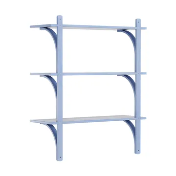Levi shelf 3 shelves - ILKE Blue-aluminium, 90 cm - Swedese