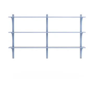 Levi shelf 3 shelves - ILKE Blue-brass, 180 cm - Swedese