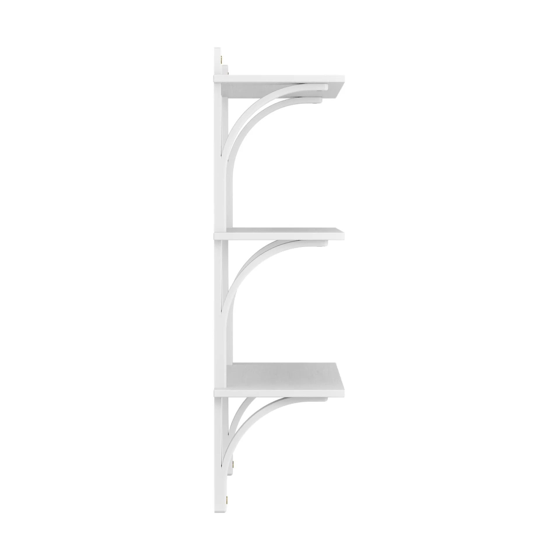 Levi shelf 3 shelves, White-stained ash-brass, 90 cm Swedese