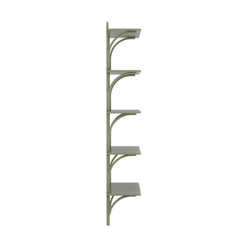 Levi shelf 5 shelves - Moss green-aluminium, 90 cm - Swedese