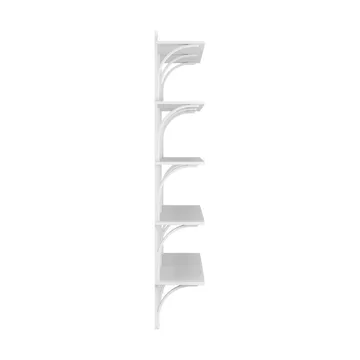 Levi shelf 5 shelves - White-stained ash-aluminium, 180 cm - Swedese