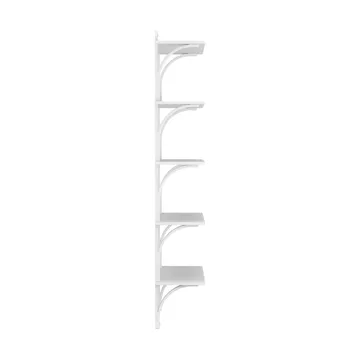 Levi shelf 5 shelves - White-stained ash-brass, 90 cm - Swedese